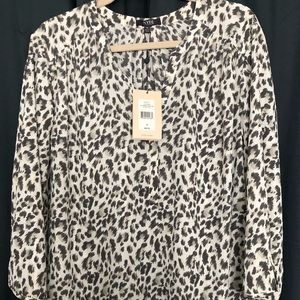 NYDJ Leopard Print Blouse - Size 1X - Nordstrom